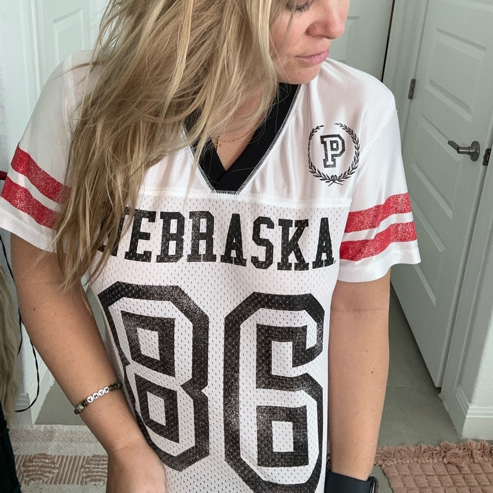 PINK Nebraska Huskers Jersey M